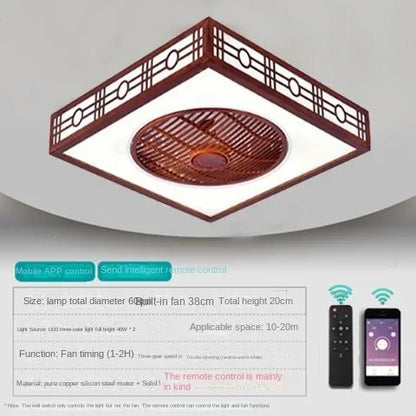 DecorBites™ Integrated Invisible Ceiling Fan Lamp Chandelier for Living Room, Dining Room, Bedroom