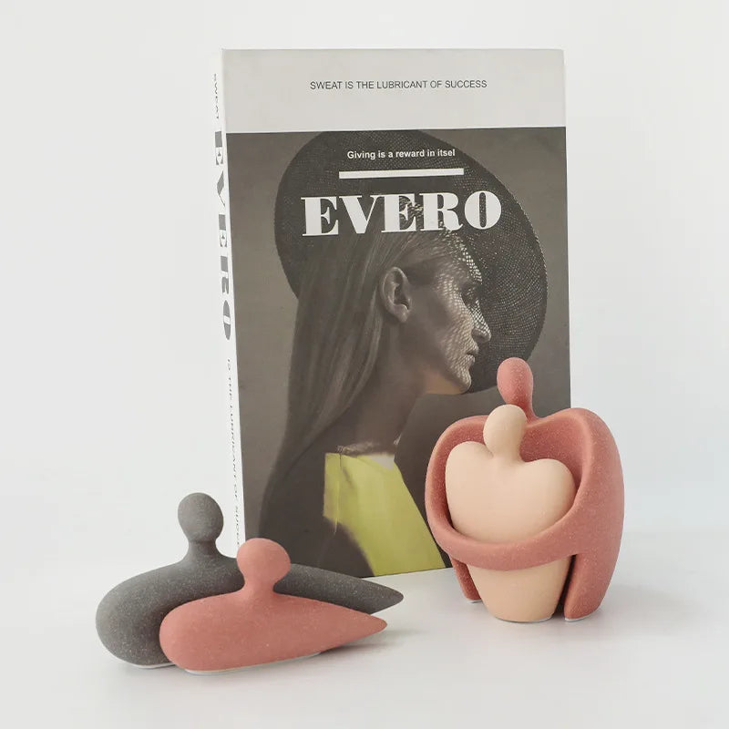 DecorBites™ Ceramic Art Couple Statue for Home Office Decor & Living Room Gift