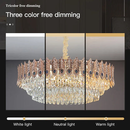 DecorBites™ Crystal Chandelier: Elegant & Modern Bedroom & Living Room Lighting
