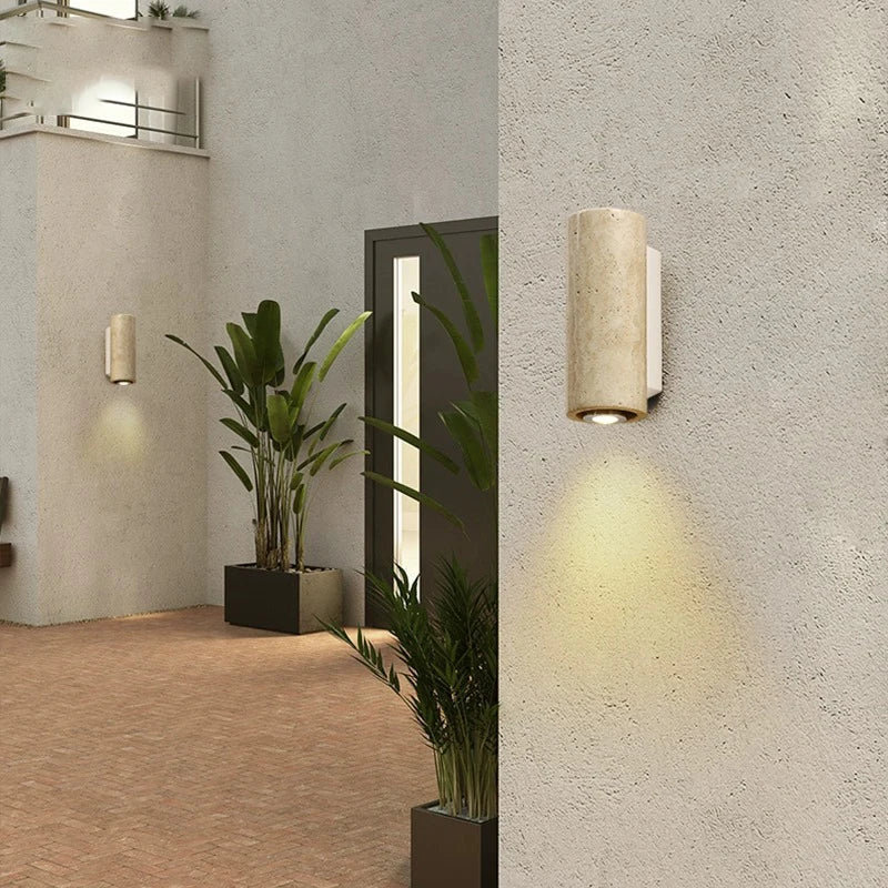 DecorBites™ Cave Stone Outdoor Wall Lamp: Waterproof Yellow Light for Bedroom, Courtyard, Balcony Garden