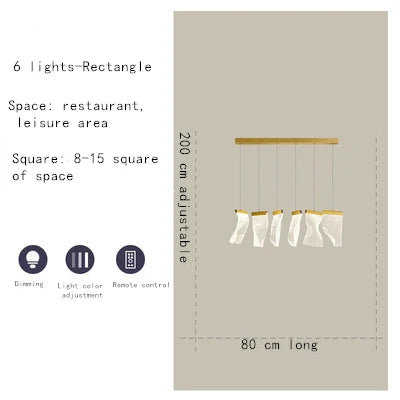 DecorBites™ LED Art Acrylic Pendant Light for Modern Luxury Staircase Chandelier