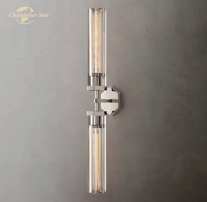 DecorBites™ Crystal Hexagonal Sconce: Modern Wall Lamp for Bathroom, Living Room, Bedroom
