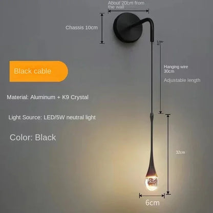 DecorBites™ Bubble Crystal Chandelier Hanging Lamp: Modern LED Pendant Lights for Home Decor