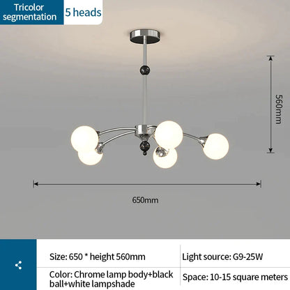 Lámpara de araña DecorBites™ Cream Wind: Lámpara de recibidor posmoderna de lujo para sala de estar, dormitorio y restaurante.