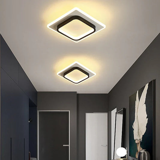 DecorBites™ LED Ceiling Lamp: Square Round Indoor Lighting, Bedroom, Entrance Hall, Neutral/Cool/Warm White