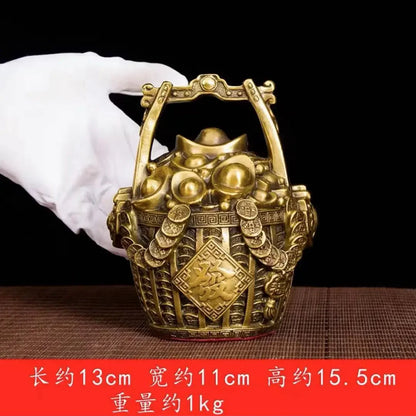 DecorBites™ Copper Treasure Bowl Money Jar for Home Decor