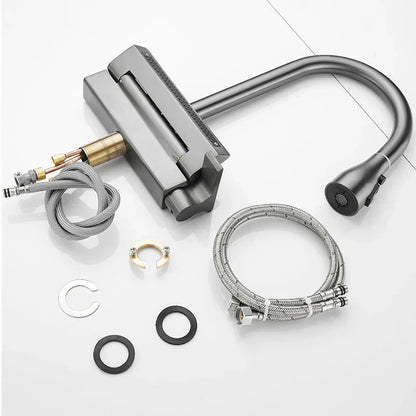 DecorBites™ Digital Display Pull Out Kitchen Faucet - Single Hole Temperature Mixer