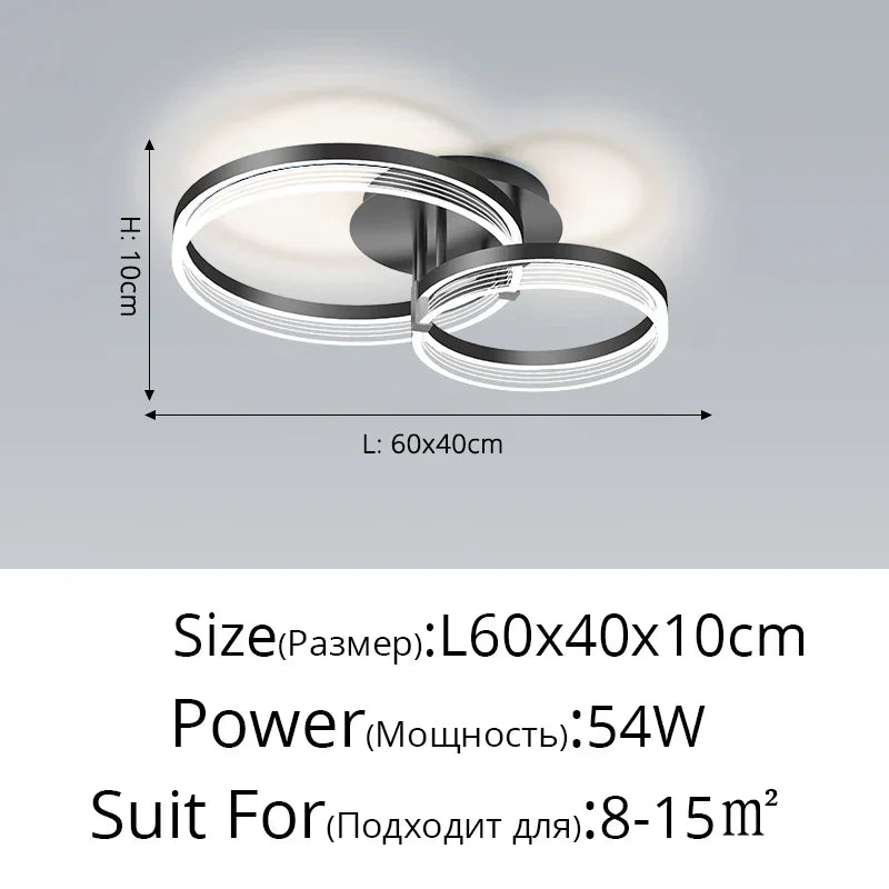 ثريا دائرية من الأكريليك من DecorBites™ - ديكور إضاءة داخلي عصري لغرفة المعيشة