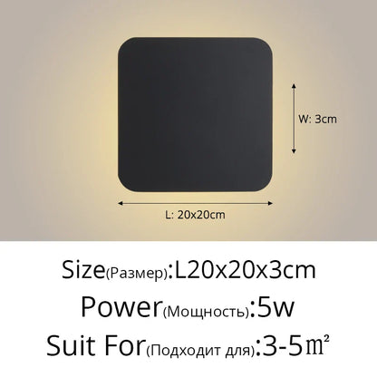 DecorBites™ LED Round Touch Wall Lamps for Bedroom & Aisle Decor