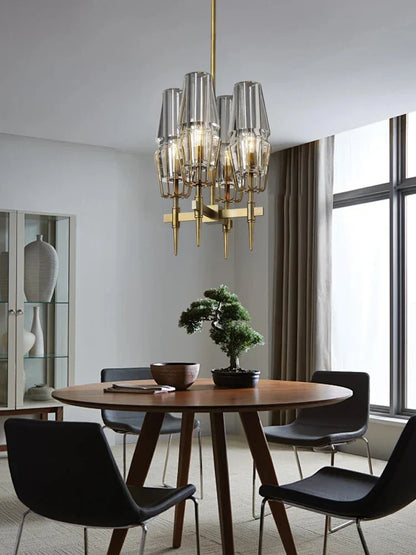 Decorbites™ Kristall Messing Glas Anhängerleuchte dimmbar luxuriöse Vintage Lampe