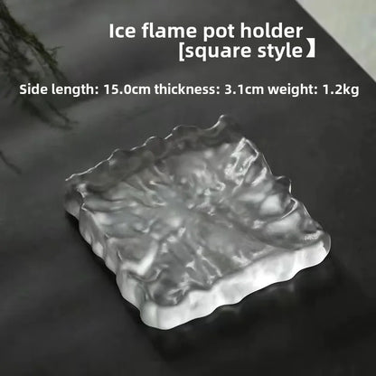 DecorBites™ Crystal Glass Coaster, Minimalist Jewelry Display Panel, Japanese Tea Plate