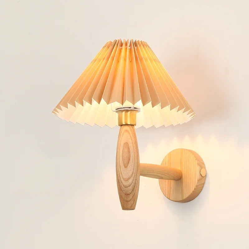 Decorbites™ Luz de pared LED de PVC caqui | Decoración de sala de estar estilo loft | Diseño de madera de nogal vintage