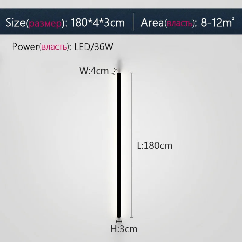 DecorBites™ Elegant Black LED Wall Lamp for Bedroom, Living Room, Aisle, Sofa, & Ceiling