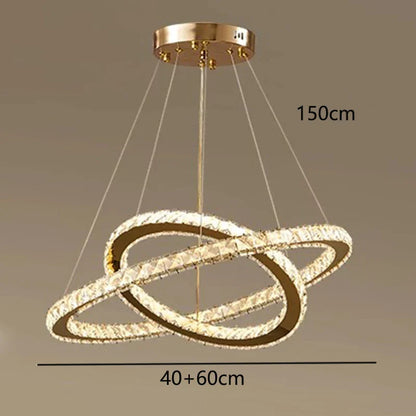 DecorBites™ Crystal Chandelier Stair Pendant Lamp Living Room Pendant Lights Interior Lighting