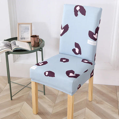 Decobites Stretch Print Chair Cover - Elastic Seat Slipcover