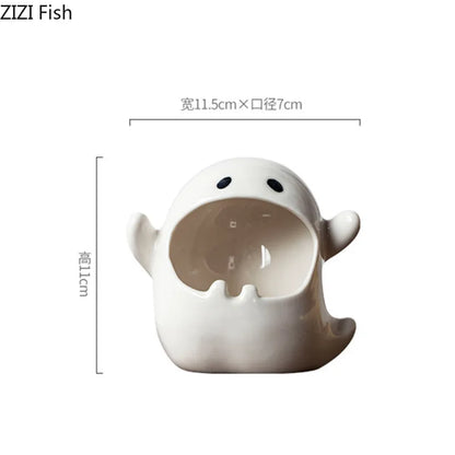 ديكور بايتس™ دمى هالوين من رماد البورسلين والسيجار والسيراميك وديكورات المكتب