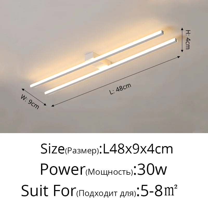 DecorBites™ LED Strip Chandelier Modern Creative Ceiling Lamp for Aisle Corridor Balcony Lighting