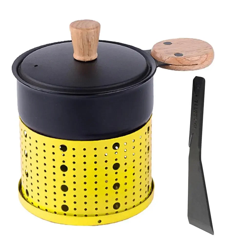 مجموعة ديكوربايتس™ راكليت فوندو 3 في 1 مع وعاء DIY وشواية طاولة