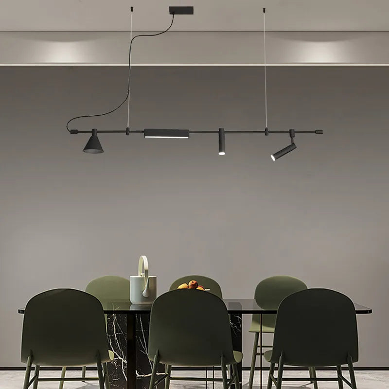DecorBites™ Black Nordic Designer Chandelier for Dining Room & Kitchen, Minimalist Home Decor Lighting
