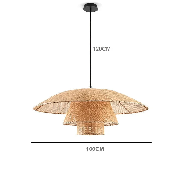 Wicker Petal Chandelier