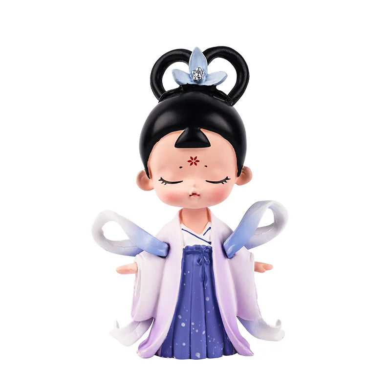 DecorBites™ Chinese Hanfu Court Princess Resin Statue Ornament for Bookshelf Decor