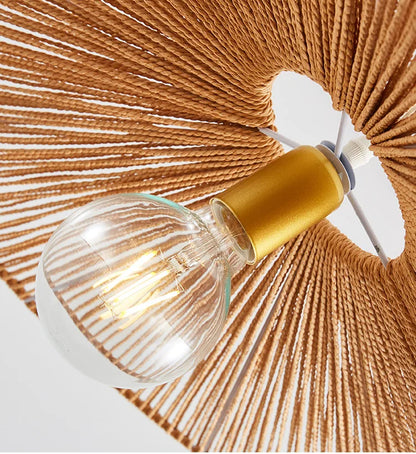 DecorBites™ Hemp Rope LED Pendant Chandeliers for Farmhouse Decor & Art Lamps