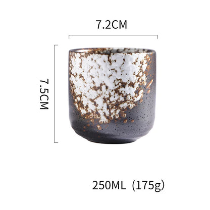 DecorBites™ Coarse Ceramic Tea Cup Set - 250ml Originality Coffee Mug