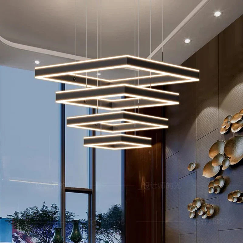 Chrome LED Pendant Light 6-Head Coffee Finish