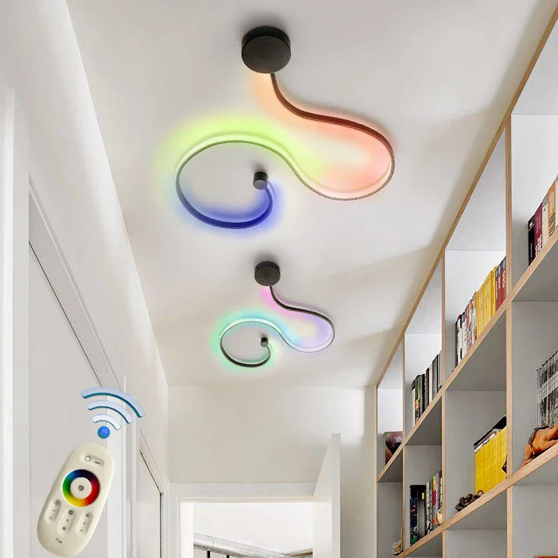 Lámparas de pared contemporáneas DecorBites™ de acrílico en hierro blanco/negro para decoración del hogar