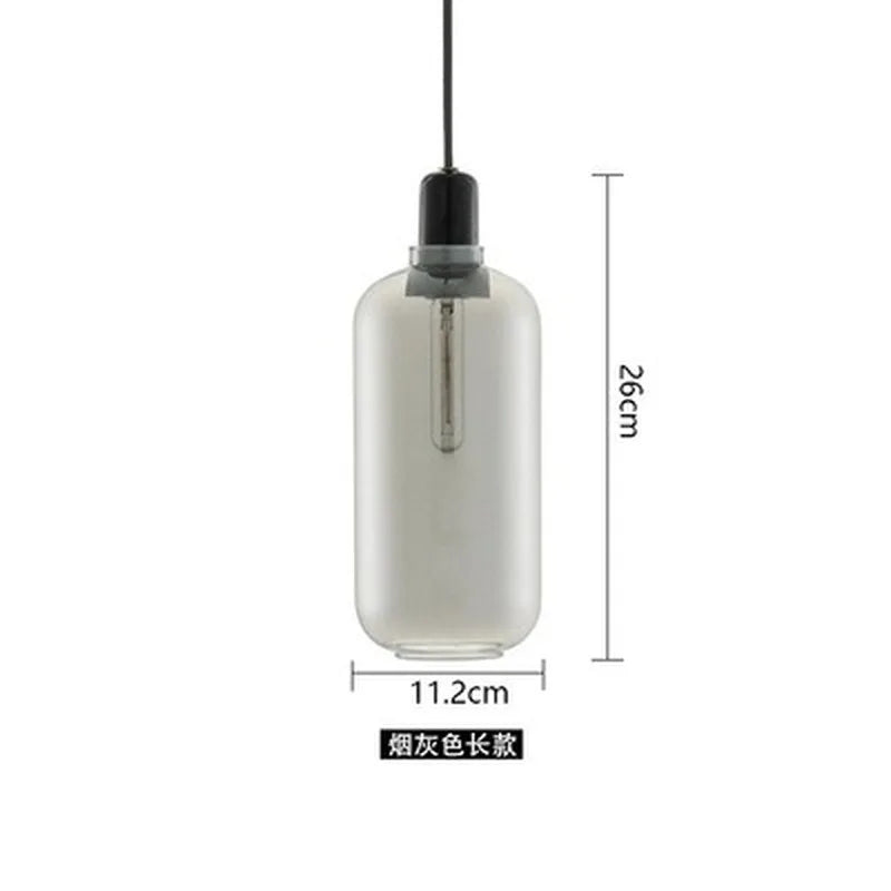 DecorBites™ Industrial Stained Glass Pendant Lamp LED Hanging Lights for Dining & Living Room