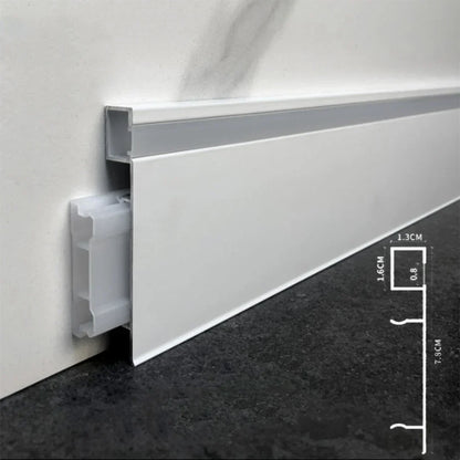 DecorBites™ LED Aluminium Profile Baseboard 1M/2M Linear Light Bar for Surface Mounted Skirting