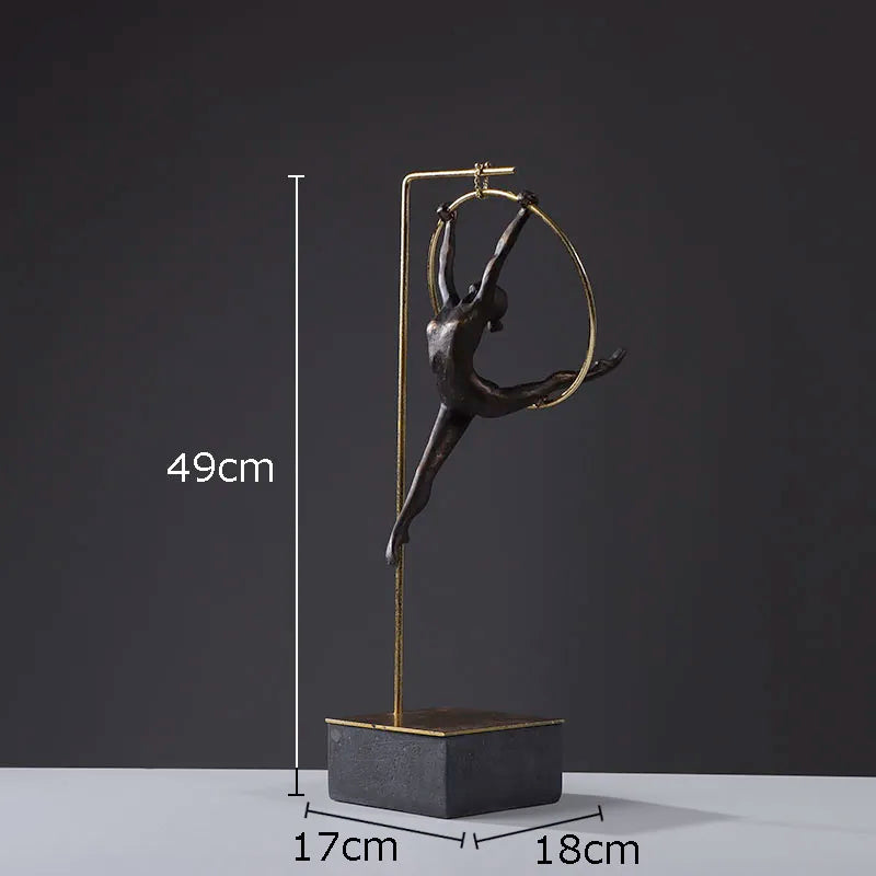 DecorBites™ Gymnastic Acrobat Resin Sculpture Ornaments for Living Room Decor