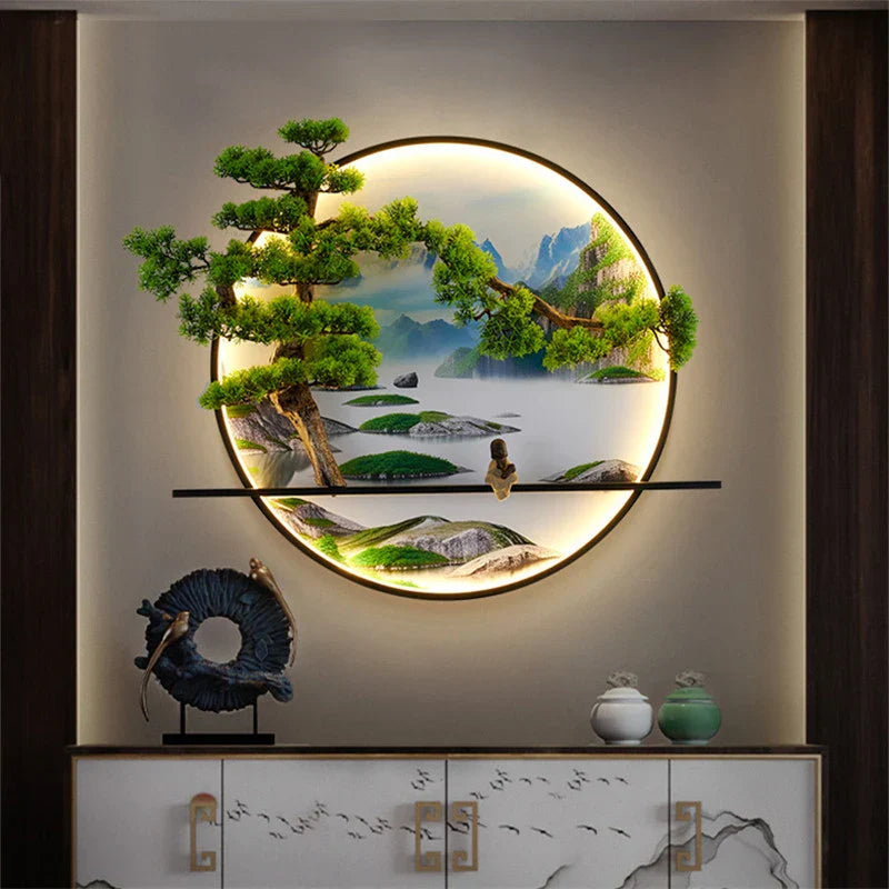 Lámparas de pared murales de paisaje Decorbites™ LED para sala de estar, dormitorio y hogar