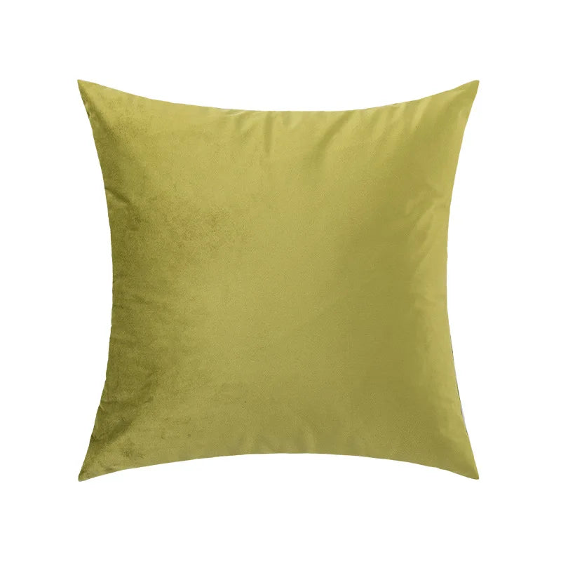 Funda de almohada DecorBites™ de terciopelo verde 45x45 cm – Decoración nórdica de lujo para el hogar
