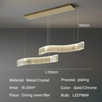 DecorBites™ Crystal LED Ceiling Chandeliers for Elegant Dining Room Decor