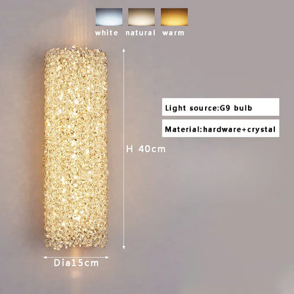 Lámpara de pared DecorBites™ con cuentas de cristal y luz LED para decoración del hogar y sala de estar