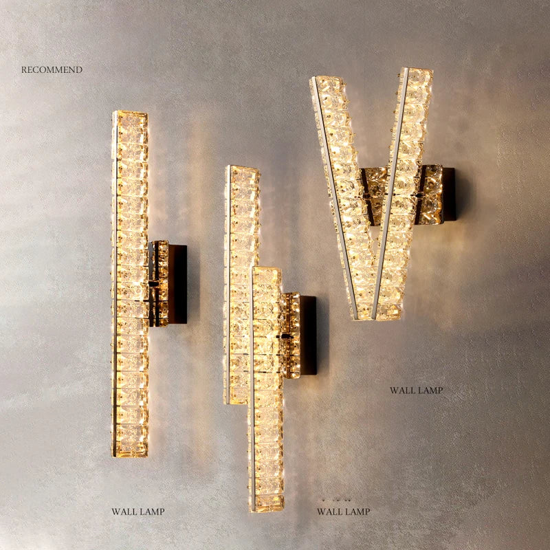 DecorBites™ Crystal Wall Lamp: Elegant Lighting for Home, Hotel, or Office Decor