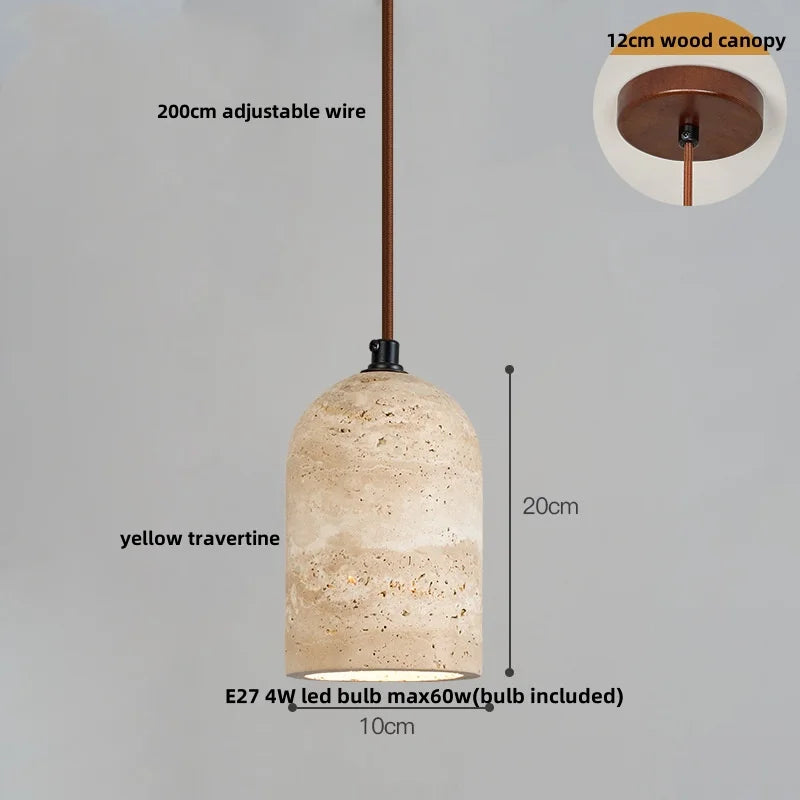 Wood Cement Pendant Light