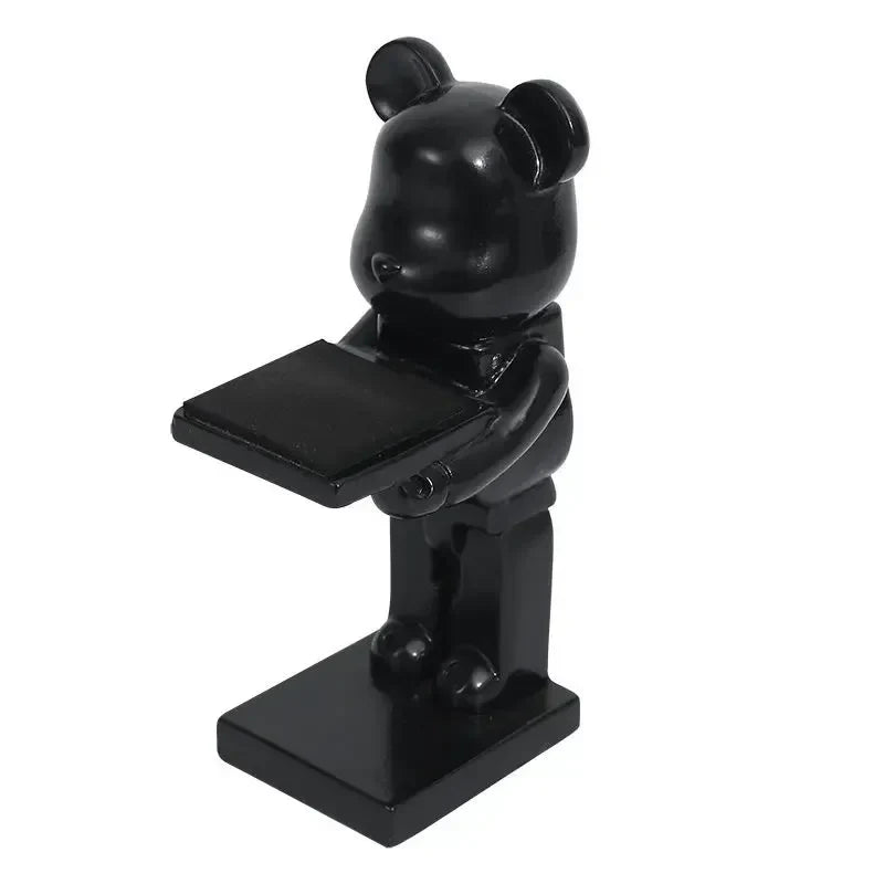 DecorBites™ Cartoon Bear Watch Stand & Jewelry Storage Rack - Trendy Resin Ornaments & Celebration Gifts