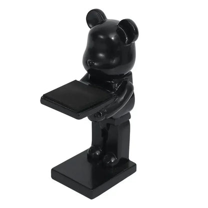 DecorBites™ Cartoon Bear Watch Stand & Jewelry Storage Rack - Trendy Resin Ornaments & Celebration Gifts