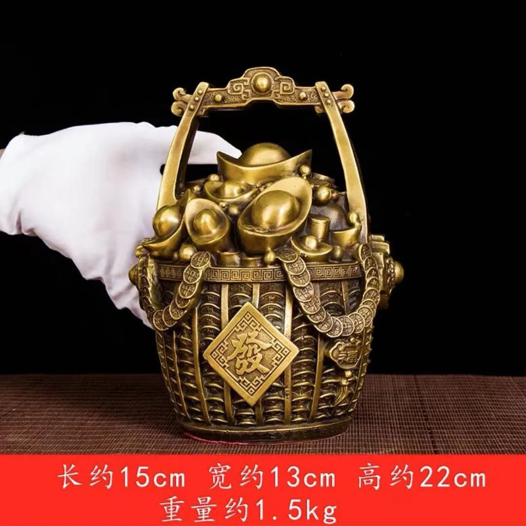 DecorBites™ Copper Treasure Bowl Money Jar for Home Decor