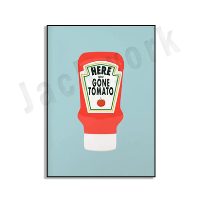 ملصق فني طعام من DecorBites™ Blue Cool Beans Pesto Pasta Soy Pun