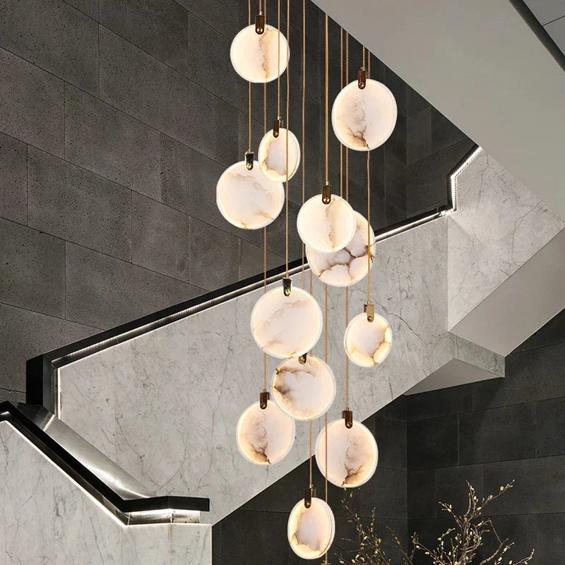 DecorBites™ LED Marble Ceiling Pendant Lamp, Modern Interior Lighting for Living Room