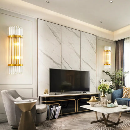 DecorBites™ Gold Crystal LED Wall Lights for Bedroom Decoration