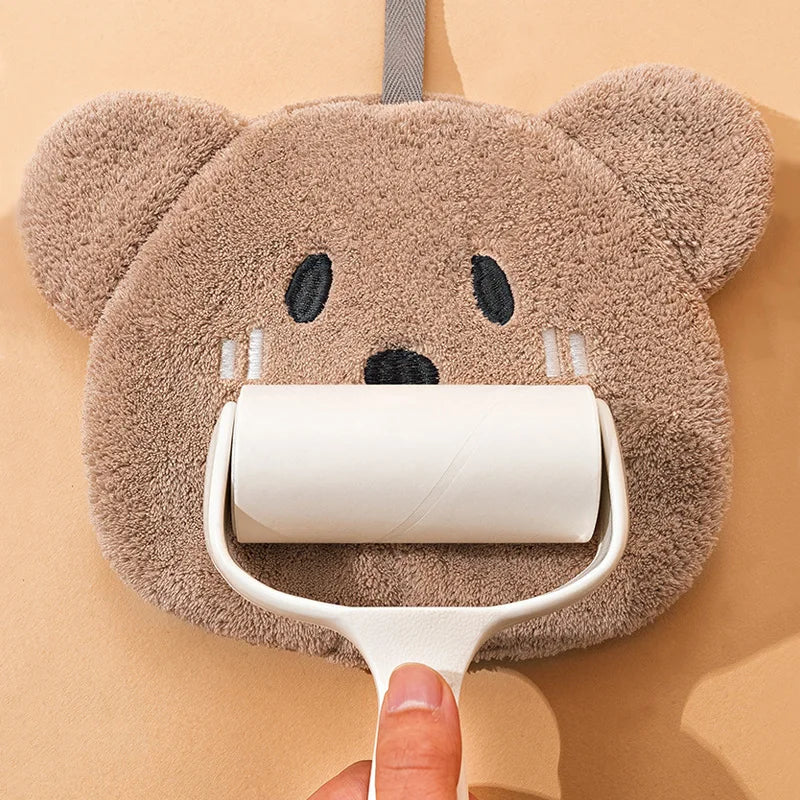 منشفة يد للأطفال على شكل دب من DecorBites™: قطعة قماش تنظيف ناعمة ماصة من المخمل المرجاني