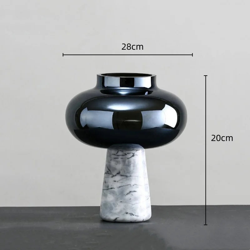 Jarrón de cristal DecorBites™ con forma de estrella circular geométrica: Accesorio artesanal para arreglos florales