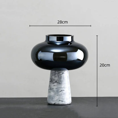 Jarrón de cristal DecorBites™ con forma de estrella circular geométrica: Accesorio artesanal para arreglos florales