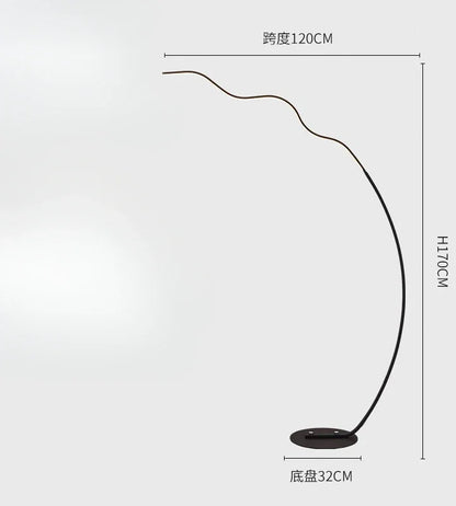 DecorBites™ Black LED Dimming Floor Lamp for Bedroom and Living Room