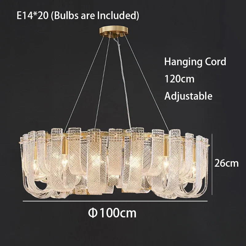 DecorBites™ Dimmable LED Copper Ceiling Chandelier for Luxurious Living Room Lighting