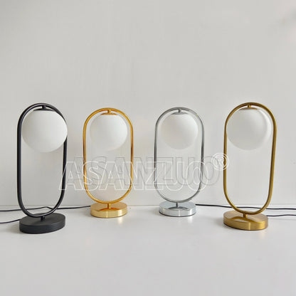 Lámpara de escritorio LED DecorBites™ con bola de cristal, diseño nórdico para dormitorio, sala de estar o lectura.